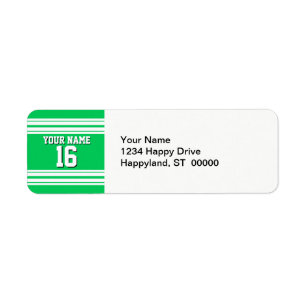 Emerald Green White Team Jersey Custom Number Name