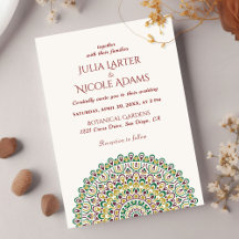 Emerald Green Wild Amazon Forest Mandala Wedding