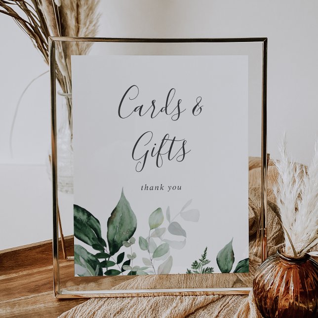 Emerald Greenery Cards and Gifts Sign (Creator Uploaded)