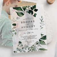 Emerald Greenery Elegant Autumn Woodland Wedding