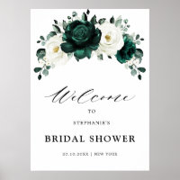Emerald Greenery Eucalyptus Bridal Shower Welcome