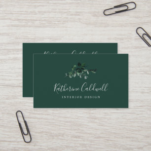 Emerald Greenery   Green Business Card