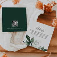 Emerald Greenery QR Code Wedding Details