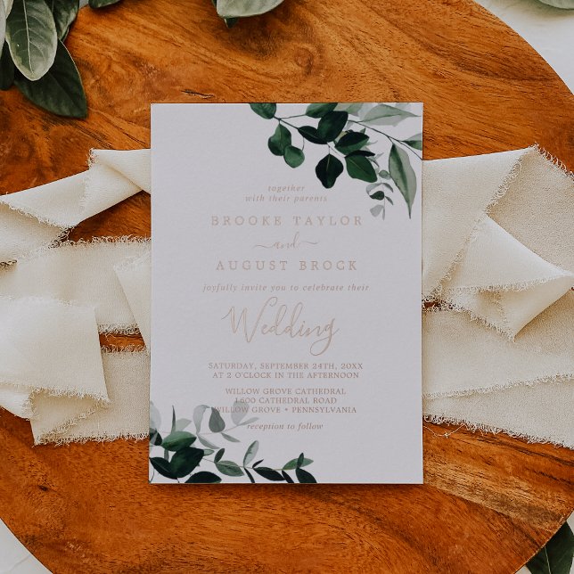 Emerald Greenery | Rose Gold Foil Wedding (Creator Uploaded)