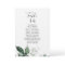 Emerald Greenery Table Number Seating Chart Cards