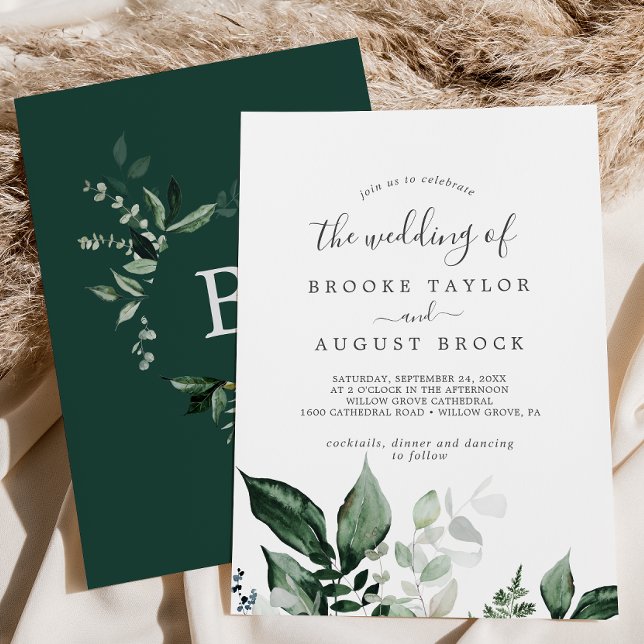 Emerald Greenery The Wedding Of Invitation (Creator Uploaded)