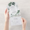 Emerald Greenery Wedding All In One Invitation
