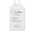 Emerald Greenery Wedding Welcome Gift Tags