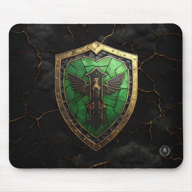 Emerald Guardian Eagle Gaming  Mouse Mat (Front)