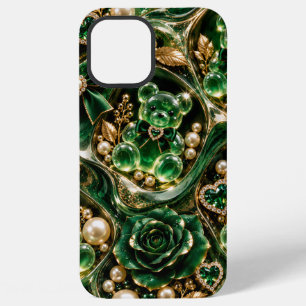 Emerald gummy bears with pearls iphone case