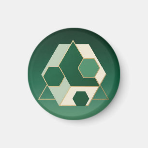 Emerald Hexagon Geometric Luxe Magnet