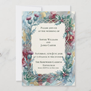 Emerald Highland Celtic Wedding Invitation