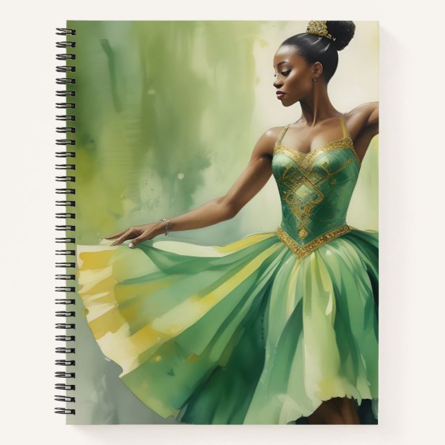 Emerald in Motion Notebook (Front)