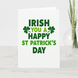 Emerald Irish Day Glitter Texture Card
