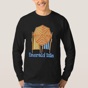 Emerald Isle Nautical Striped Beach Chair Umbrella T-Shirt