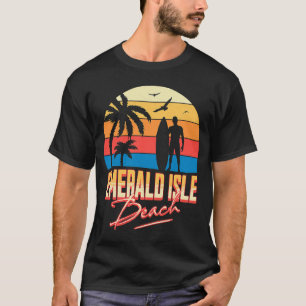 Emerald Isle North Carolina Beach Surfing Summer V T-Shirt