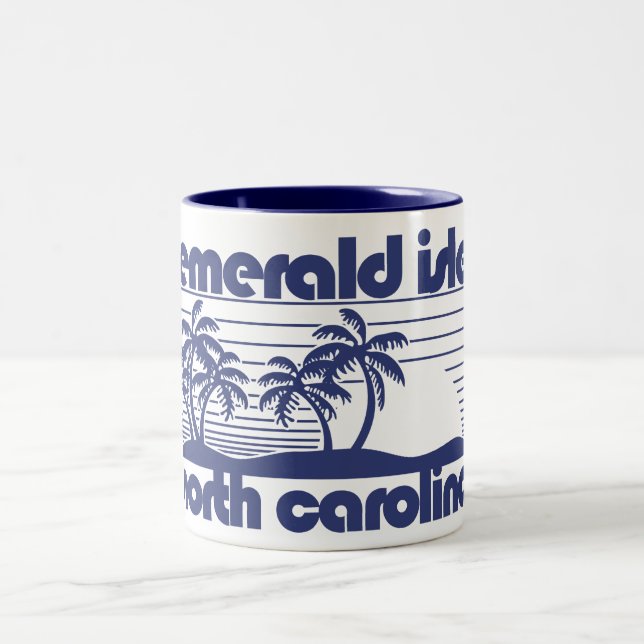Emerald Isle,North Carolina Two-Tone Coffee Mug (Center)