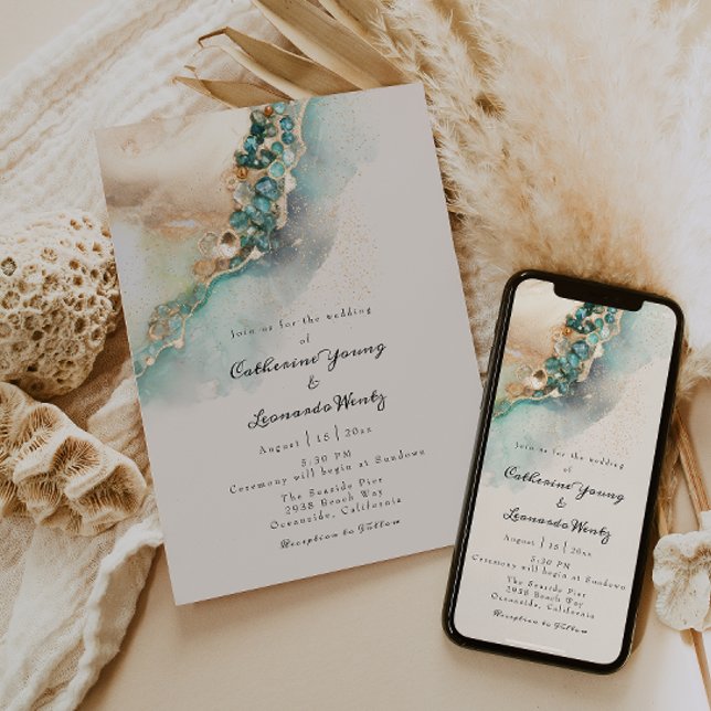 Emerald Isle Wedding Invitation (Creator Uploaded)
