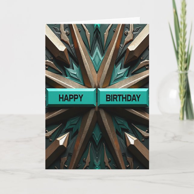 Emerald Jewel Birthday Card (Front)