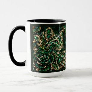 Emerald Jewel Cat Poster Mug