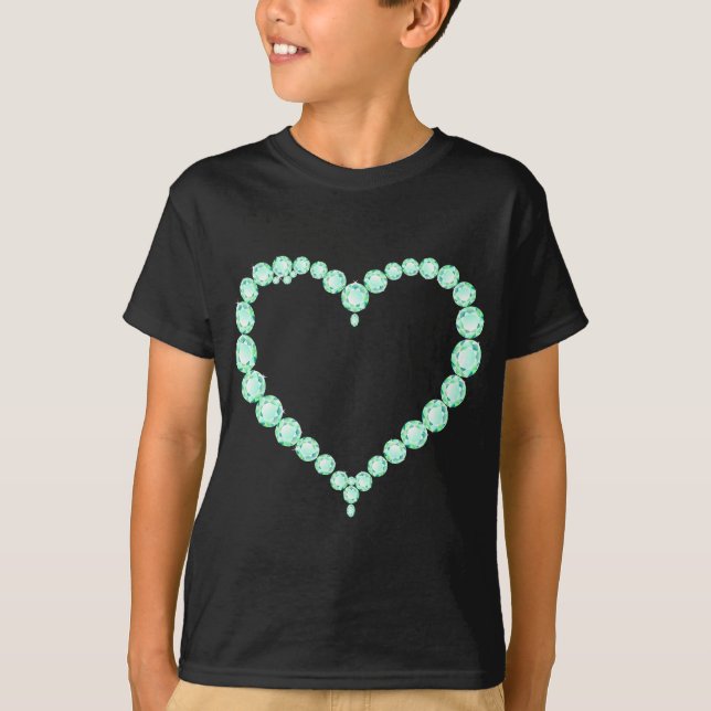 Emerald Jewel Heart T-Shirt (Front)