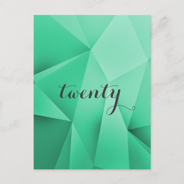 Emerald Jewel Tones Table Number Postcard (Front)