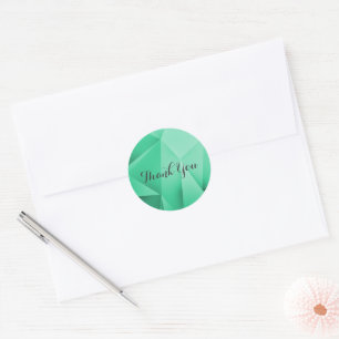 Emerald Jewel Tones Thank You Stickers