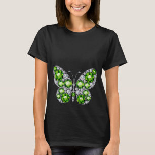 Emerald Jewels Rhinestone Butterfly Women's Top