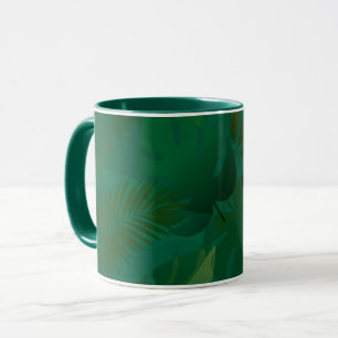 Emerald Jungle Exotic Mystic Tropical Leaves Mug