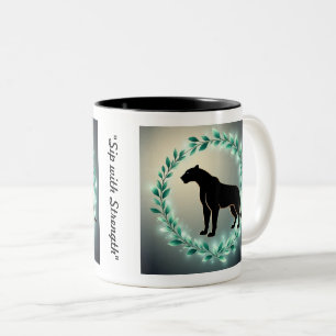 "Emerald Jungle Shadow" Two-Tone Coffee Mug
