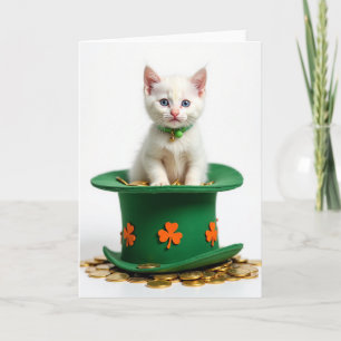 Emerald Kitten Coins Pattern Card
