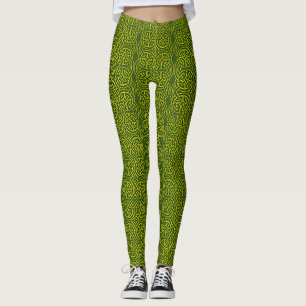 Emerald Knot Trousers - Vertigo Green Celtic Leggings