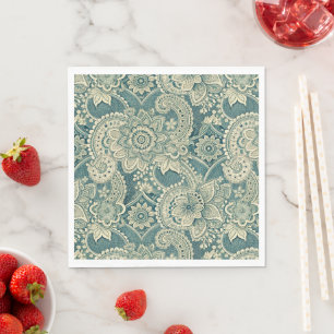 Emerald Lace Medallion Napkin