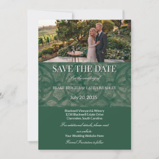 Emerald Lake Batik Simple Custom Invitation