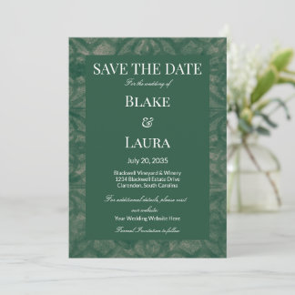 Emerald Lake Batik Simple Custom Save The Date