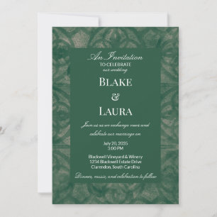 Emerald Lake Fall Batik Simple Custom Invitation