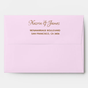 Emerald Light Pink Return Address Envelope