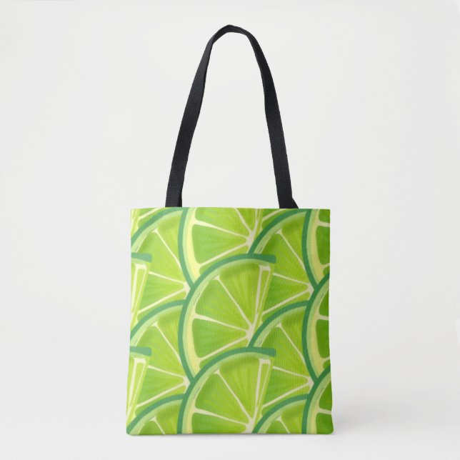 Emerald Lime Green Fruit Fresh Sour Garden Nature Tote Bag (Front)