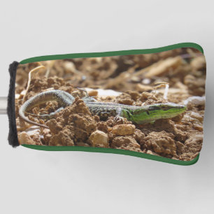 Emerald lizard Salamander in the earth Golf Head Cover