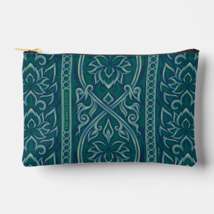 Emerald Lotus Tapestry Pattern - The White Lotus Accessory Pouch
