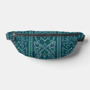 Emerald Lotus Tapestry Pattern - The White Lotus Bum Bags
