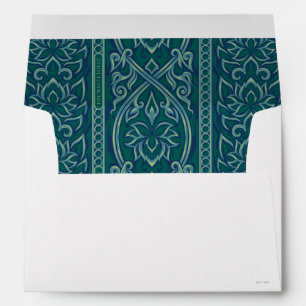 Emerald Lotus Tapestry Pattern - The White Lotus Envelope