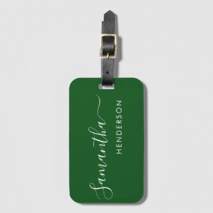 Emerald Luggage Tags Wedding Table Plan / Favour