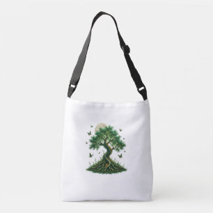 emerald magic tree latte mug crossbody bag