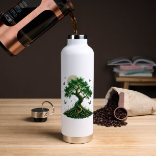emerald magic tree latte mug water bottle
