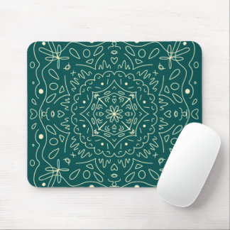 Emerald Mandala Mouse Pad