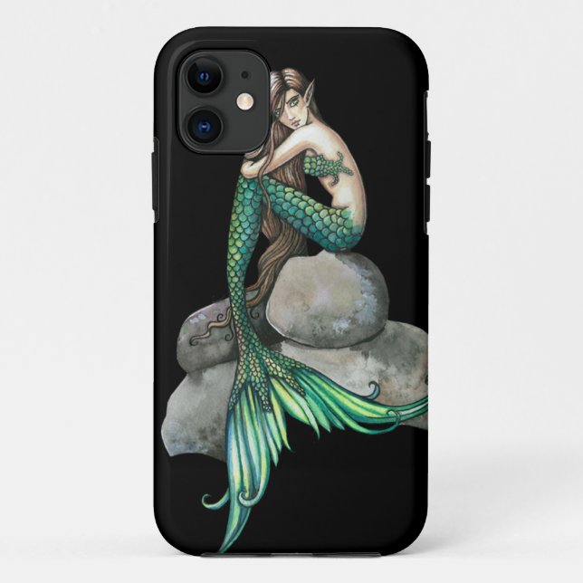 Emerald Mermaid Fantasy Art Case-Mate iPhone Case (Back)