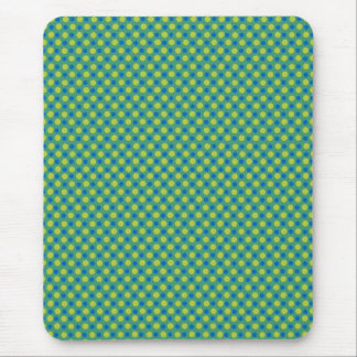 Emerald Mousepad, Blue and Green Polka Dots Mouse Mat