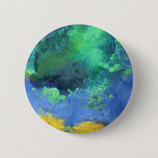 Emerald Ocean seascape in aquamarine 6 Cm Round Badge
