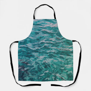 Emerald Ocean Waves Apron